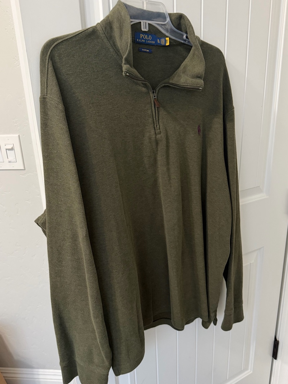 Polo by Ralph Lauren Olive Green Quarter-Zip Pullover